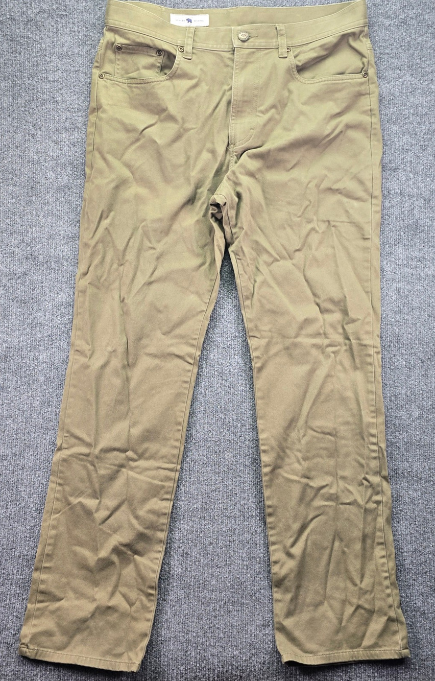 Onward Reserve Pant Mens 33x32 (33x31) Khaki Olive 5 Pocket Stretch Casual Chino